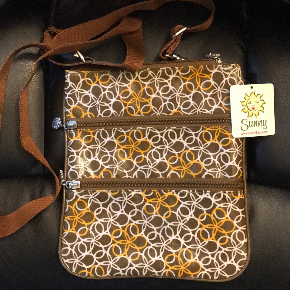 Sunny Brand 3 Zipper Crossbody Bag - BRAND NEW!